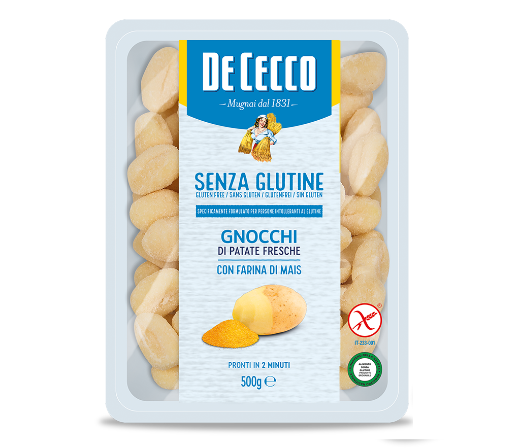 DE CECCO PASTA GLUTEN FREE GNOCCHI OF POTATOES 500 GR (12 in a box)