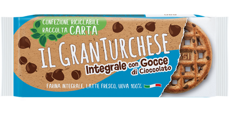 COLUSSI BISCOTTI WHOLEMEAL GRAN TURCHESE GOCCE CIOCCOLATO 340 GR (12 in a box)