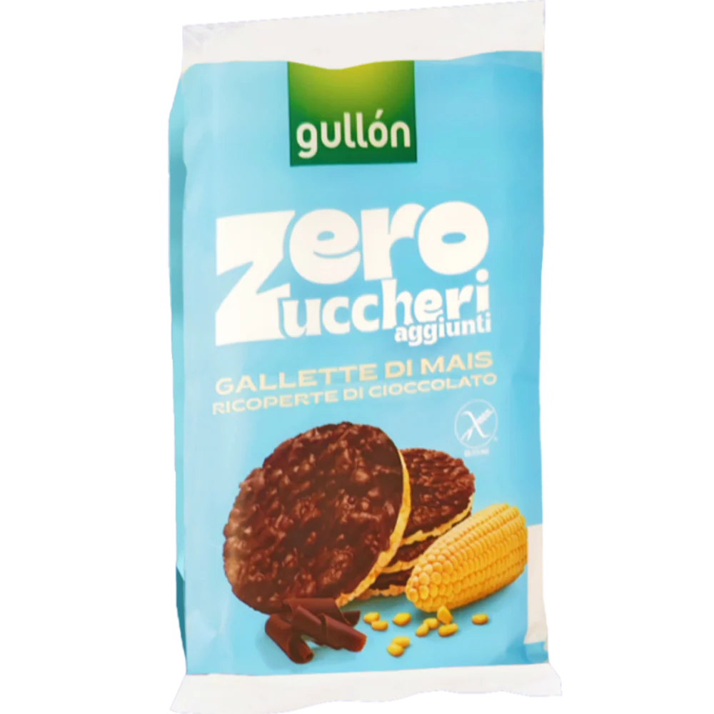 GULLON ZERO ZUCCHERI GALLETTE CORN WITH CHOCOLATE GLUTEN FREE 100 GR (10 in a box)