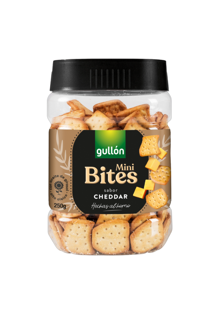 GULLON CRACKERS SALATINI MINI BITES CHEDDAR 250 GR (12 in a box)