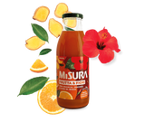 MISURA FRUIT JUICE FRUTTA & FIORI ORANGE GINGER AND IBISCO FLOWERS GLASS 500 ML (6 IN A BOX)