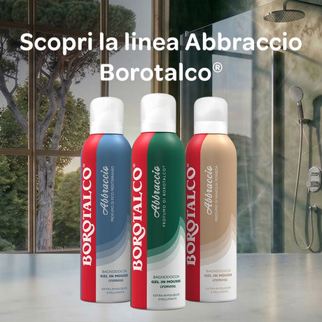 BOROTALCO SHOWER BATH GEL IN MOUSSE ABBRACCIO 200 ML (12 in a box)