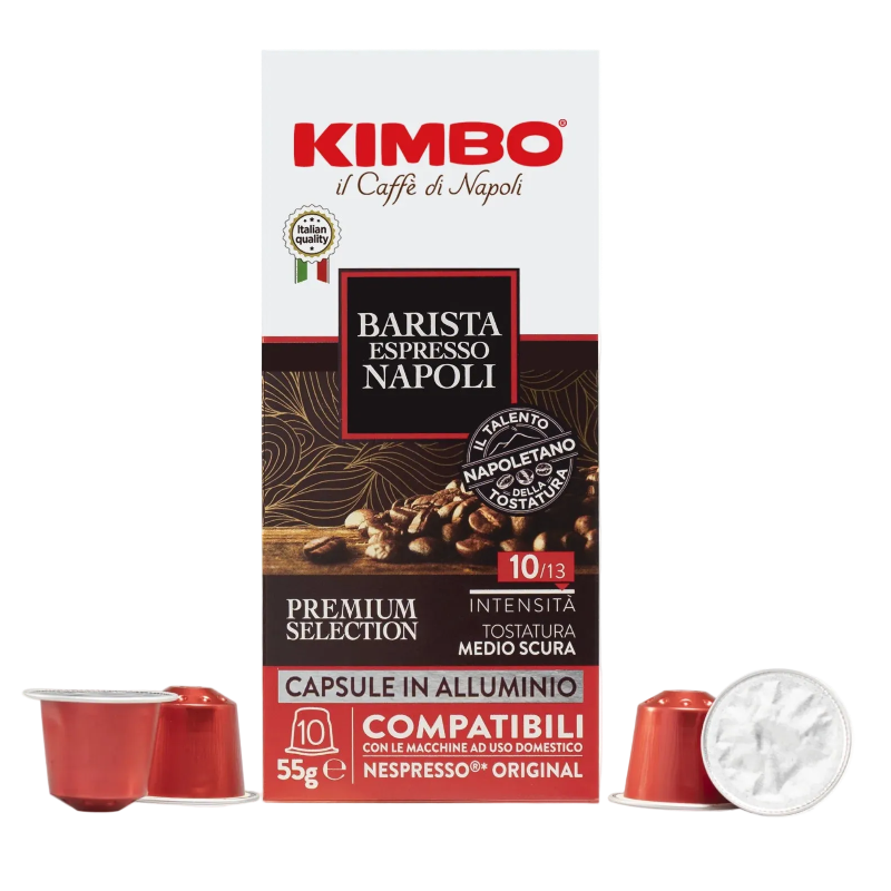 KIMBO COFFEE CAPSULES NESPRESSO BARISTA ESPRESSO NAPOLI X10 55 GR (10 in a box)