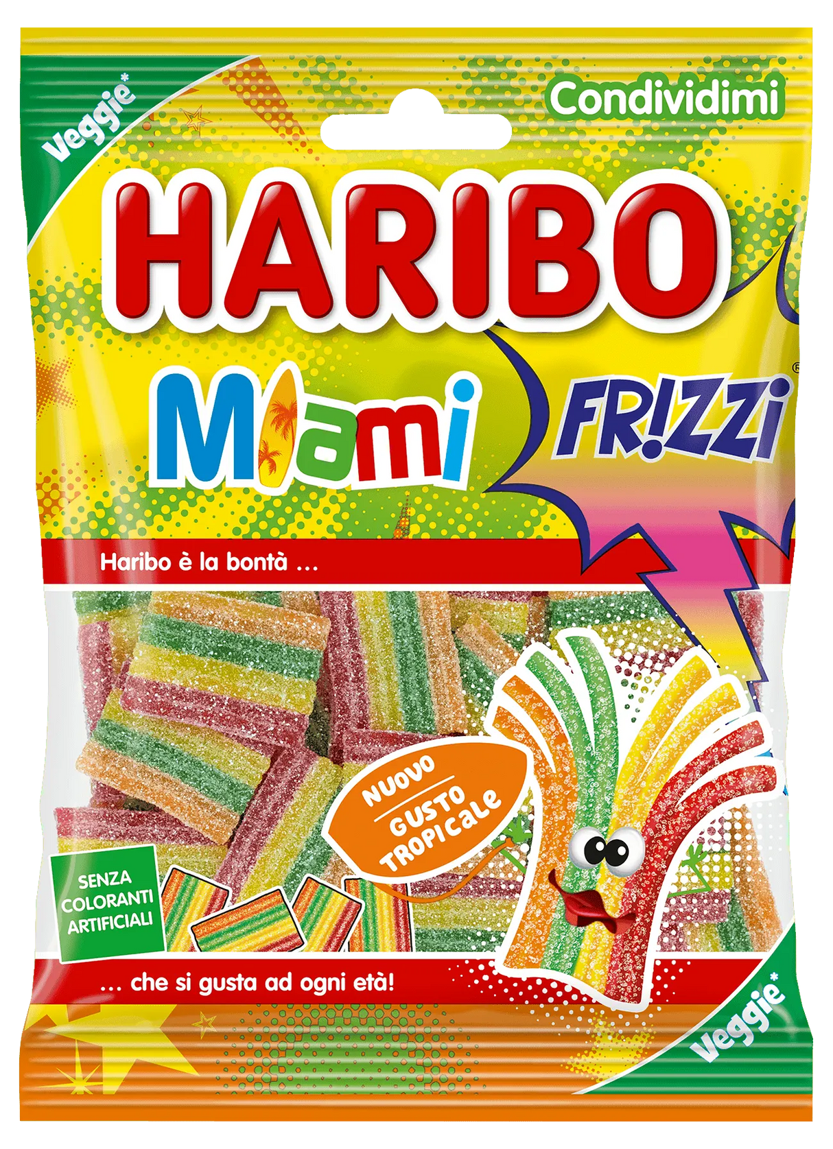 HARIBO CANDY MIAMI FRIZZI 175 GR (12 in a box)