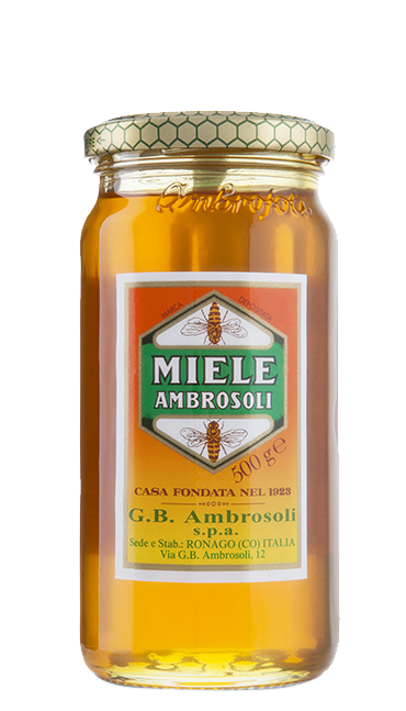 AMBROSOLI HONEY MILLEFIORI REFINED JAR 500 GR (6 in a box)
