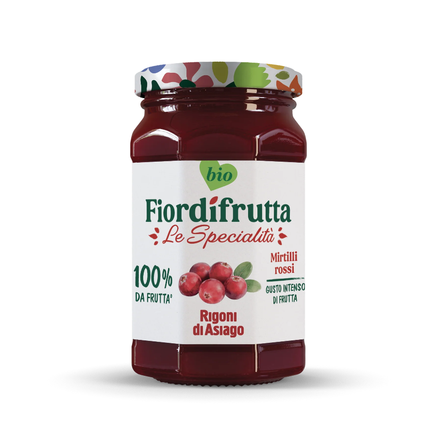 RIGONI JAMS FIOR DI FRUTTA RED CRANBERRIES 250 GR (6 in a box)