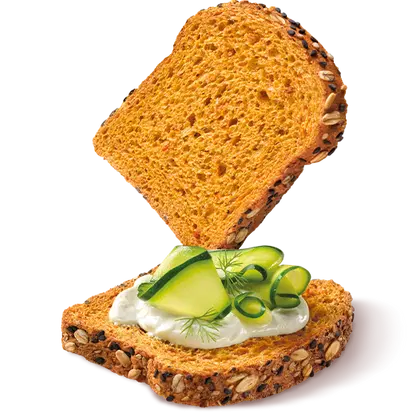 MISURA FIBRE EXTRA BREAD WHOLEMEAL PAN AVENA CARROTS SEEDS PUMPKIN AND SESAM BLACK 400 GR (8 in a box)