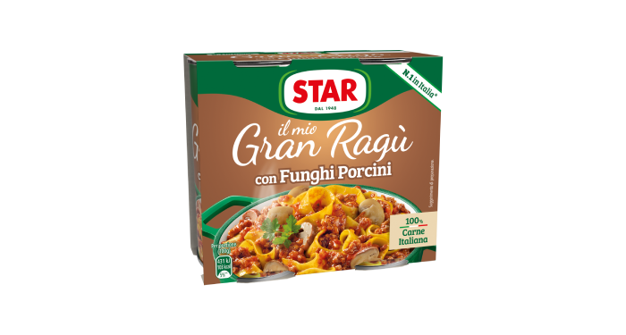 STAR GRAN RAGU' PASTA SAUCE PORCINI MUSHROOMS TIN 180 GR X2 (12 in a box)