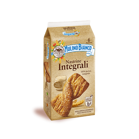 MULINO BIANCO SNACK WHOLEMEAL NASTRINE X6 240 GR (12 in a box)