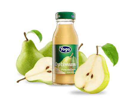 YOGA OPTIMUM FRUIT JUICE PEAR GLASS 125 ML X6 (8 in a box)