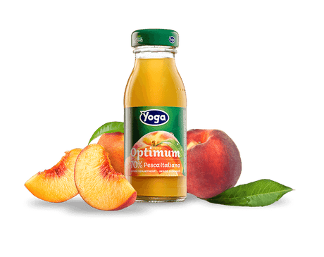 YOGA OPTIMUM FRUIT JUICE PEACH GLASS 125 ML X6 (8 IN A BOX)