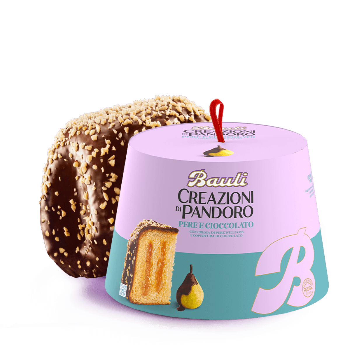 BAULI CREAZIONI DI PANDORO PEAR AND CHOCOLATE 750 GR (12 in a box)