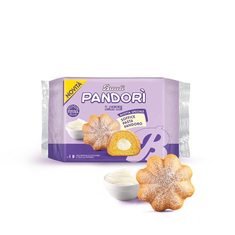BAULI SNACK PANDORI' MILK X4 178 GR (12 in a box)
