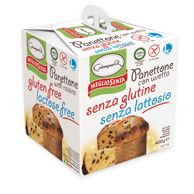 GIAMPAOLI PANETTONE WITH RAISINS GLUTEN FREE AND LACTOSE FREE 400 GR (6 in a box)