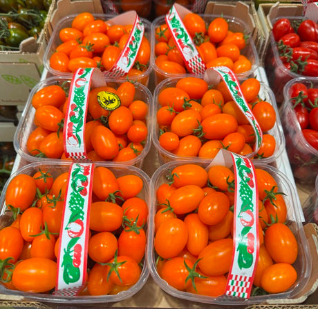 FRESH VEGETABLES TOMATO BABY PLUM ORANGE £5.75 AL KG (APPROX 4.55 KG) - ONLY LONDON AREA