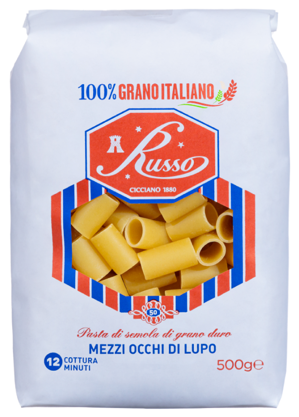 RUSSO PASTA DI SEMOLA MEZZI OCCHI DI LUPO 500 GR (20 in a box)