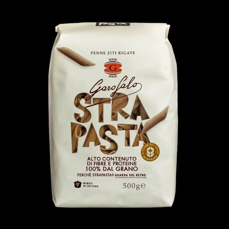 GAROFALO PASTA WHOLEMEAL PROTEIN STRAPASTA PENNE RIGATE 500 GR (16 IN A BOX)