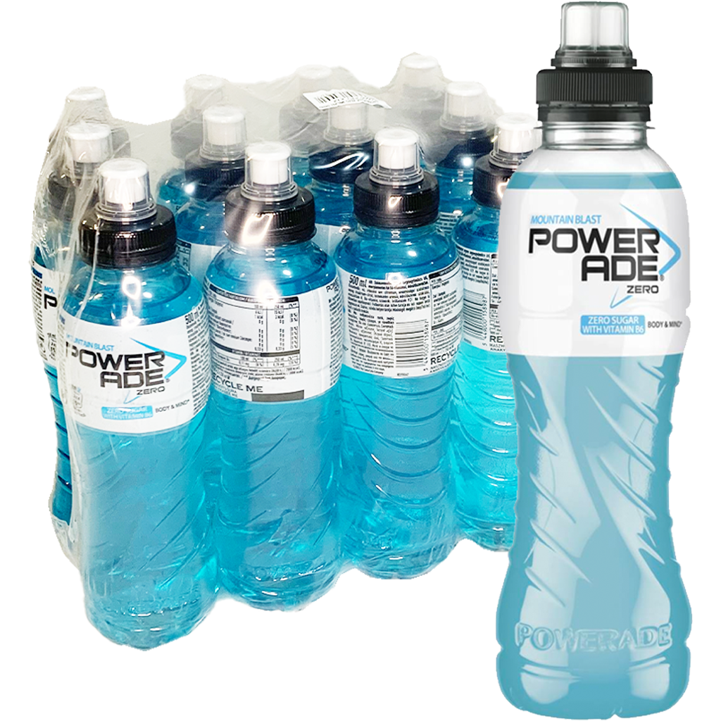 POWERADE ENERGY DRINK ZERO MOUNTAIN BLAST PET 500 ML (12 in a box ...