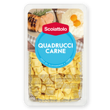 SCOIATTOLO STUFFED PASTA QUADRUCCI WITH MEAT 200 GR (9 in a box)