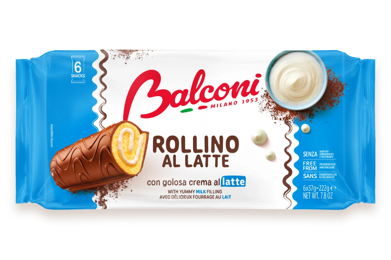 BALCONI ROLLINO MILK X6 222 GR (20 in a box)