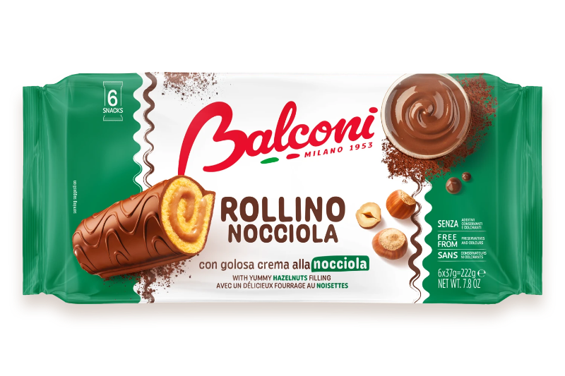 BALCONI ROLLINO HAZELNUT X6 222 GR (20 in a box)