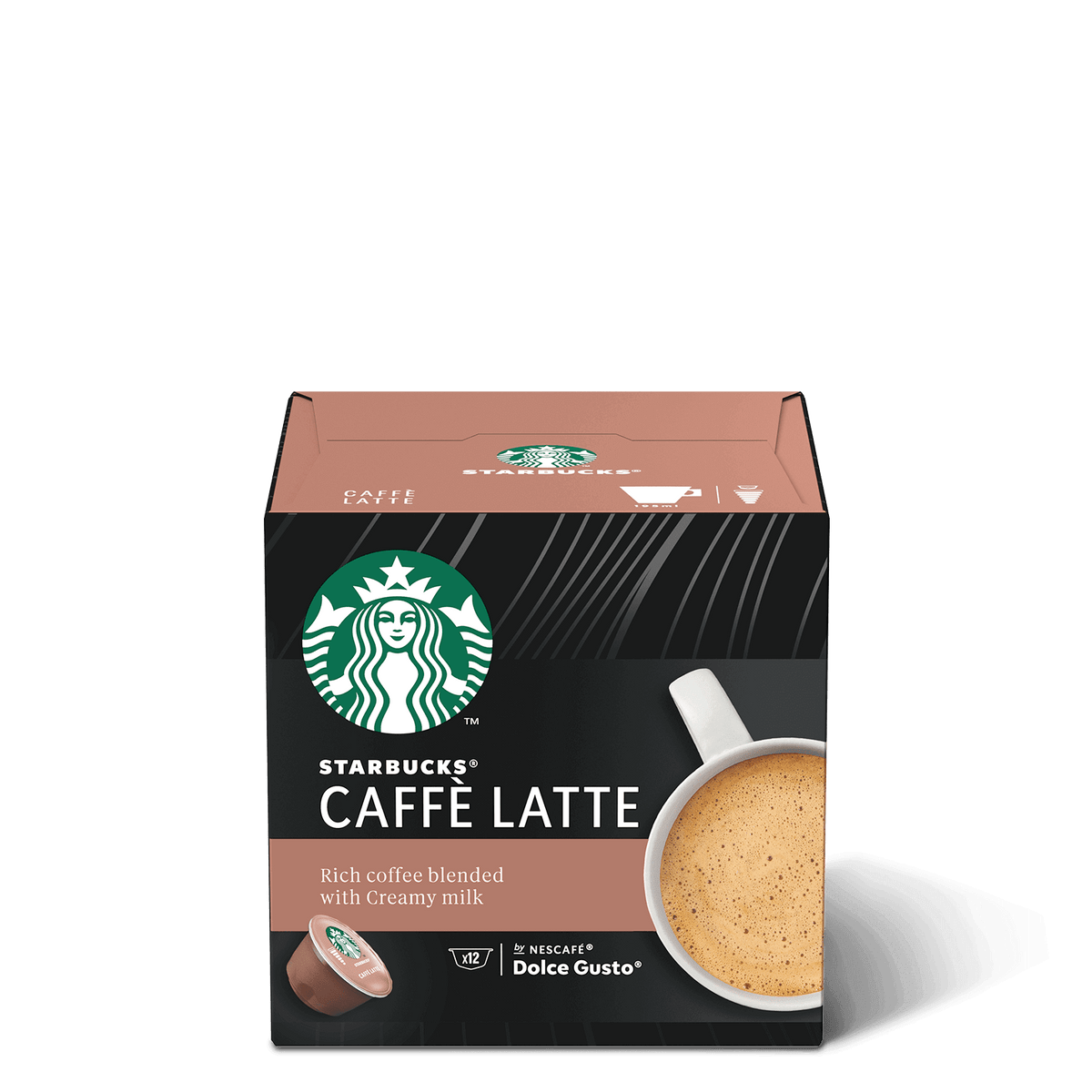 STARBUCKS COFFEE CAPSULES CAFFE' LATTE X12 120 GR (3 in a box ...