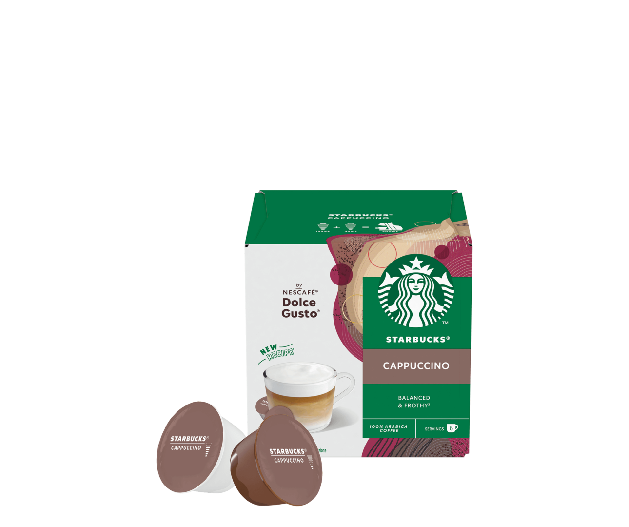 STARBUCKS COFFEE CAPSULES CAPPUCCINO X12 120 GR (3 in a box)