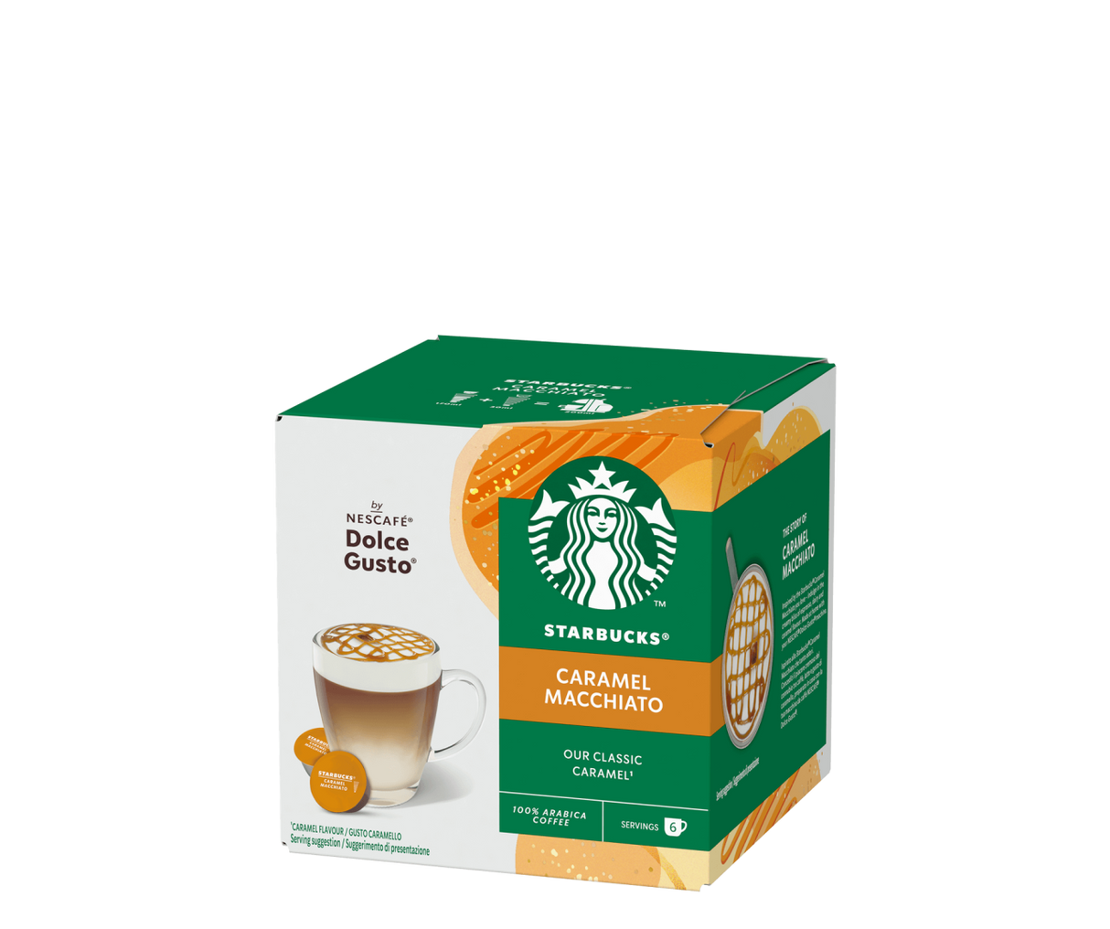 STARBUCKS COFFEE CAPSULES CARAMEL MACCHIATO X12 120 GR (3 in a box)