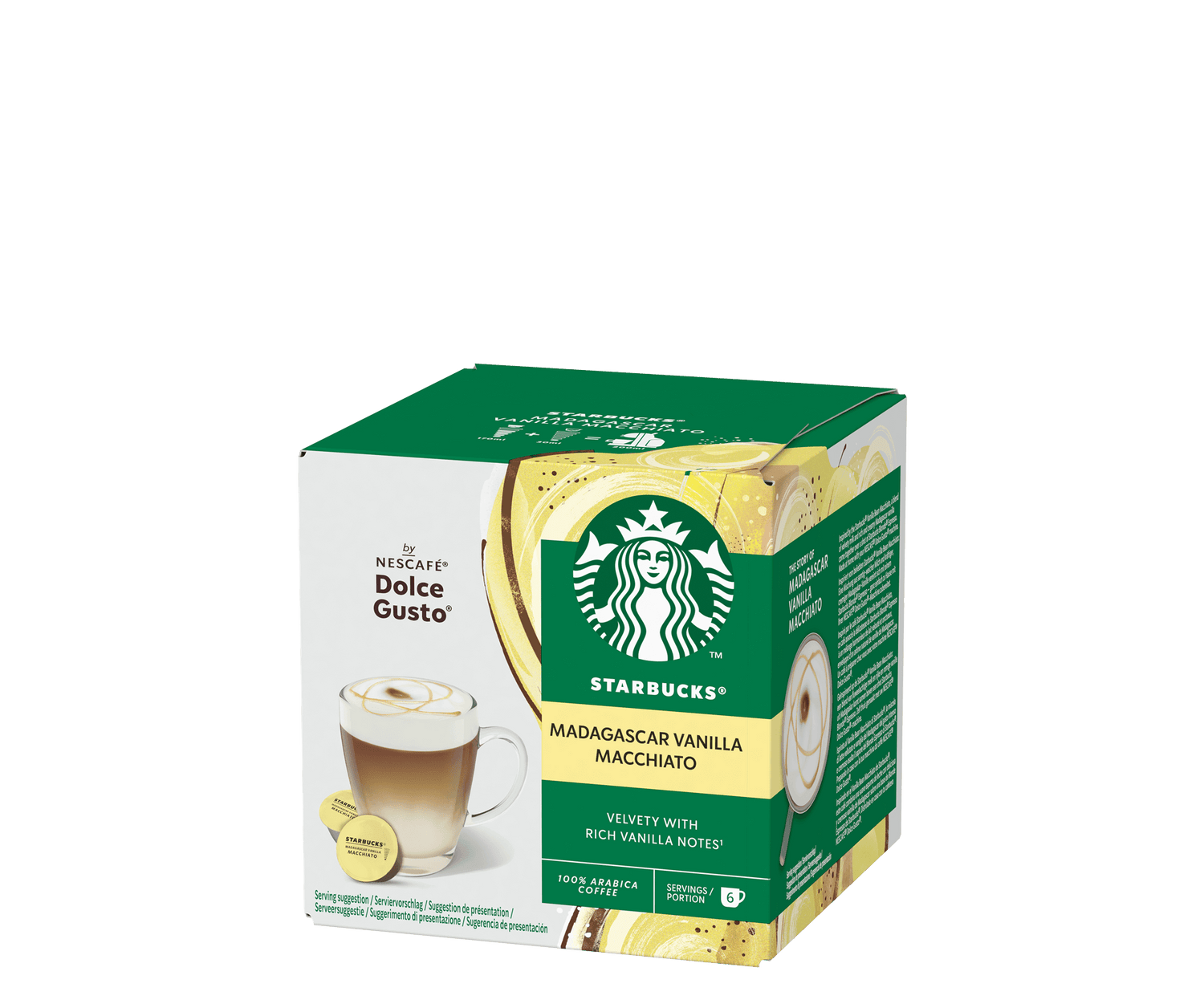 STARBUCKS COFFEE CAPSULES MADAGASCAR VANILLA MACCHIATO X12 120 GR (3 in a box)