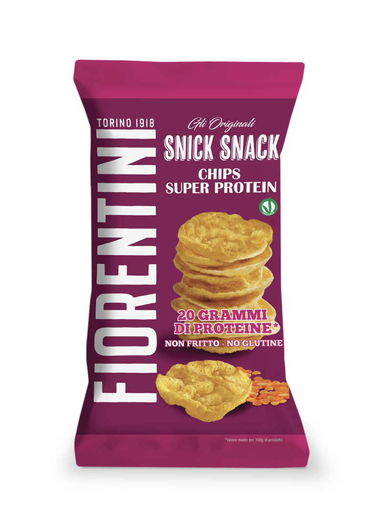FIORENTINI SNICK SNACK CRISPS SUPER PROTEIN 65 GR (10 in a box)