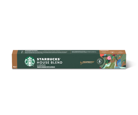 STARBUCKS COFFEE CAPSULES HOUSE BLEND LUNGO X10 57 GR (12 in a box)