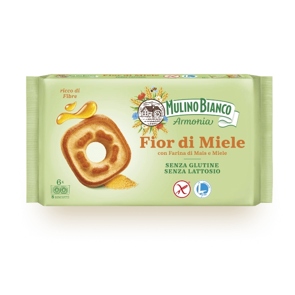 MULINO BIANCO ARMONIA BISCOTTI FIOR DI MIELE GLUTEN FREE X6 250 GR (10 in a box)
