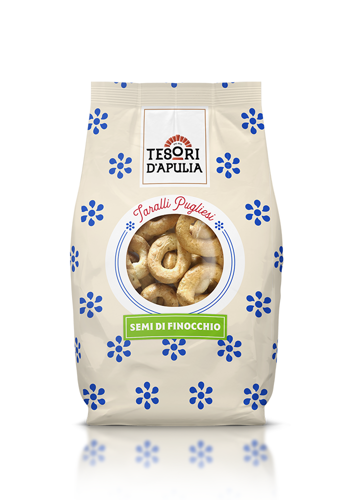 TESORI D'APULIA TARALLI SEEDS OF FENNEL 400 GR (15 in a box)