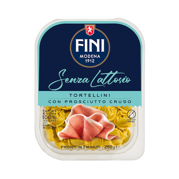FINI STUFFED PASTA TORTELLINI WITH RAW HAM LACTOSE FREE 250 GR (8 in a box)