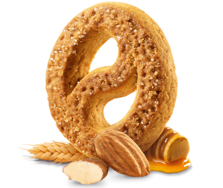 COLUSSI BISCOTTI FROLLINI TONDORLE MIELE E MANDORLE CARAMELLATE 500 GR (8 in a box)