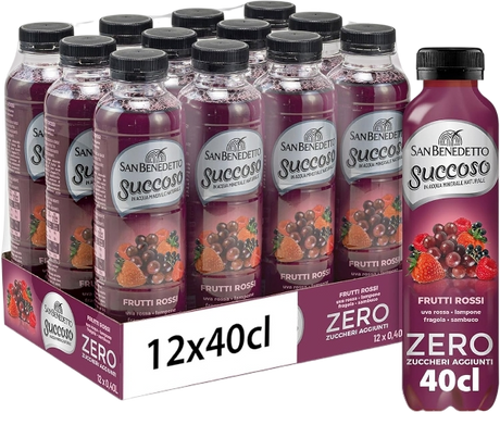 SAN BENEDETTO SUCCOSO ZERO RED FRUITS PET 400 ML (12 in a box)