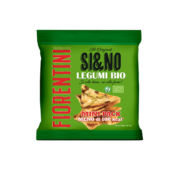 FIORENTINI ORGANIC SI&NO SNACK CORN AND LEGUMES MULTIPACK X5 100 GR (8 in a box)