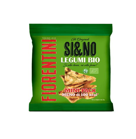FIORENTINI ORGANIC SI&NO SNACK CORN AND LEGUMES MULTIPACK X5 100 GR (8 in a box)