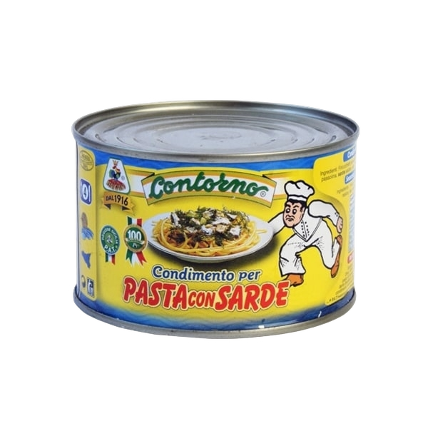 FRATELLI CONTORNO PASTA SAUCE WITH SARDINES 195 GR (24 in a box)