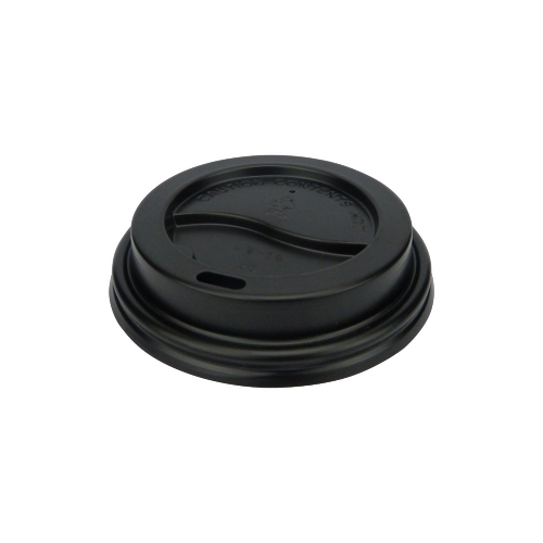 DISPOSABLE ESPRESSO PS LIDS BLACK FOR PAPER CUPS 8/10 OZ (1000 in a box)