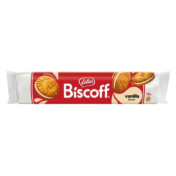 LOTUS BISCUITS BISCOFF VANILLA CREAM TUBE 150 GR (9 in a box)