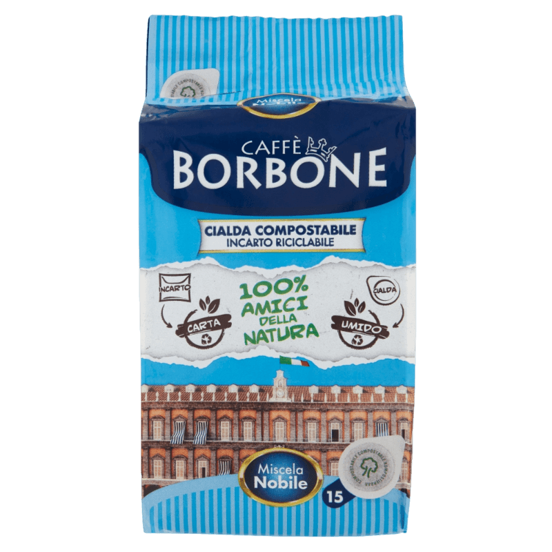 BORBONE COFFEE PODS ESE 44 MM NOBILE BLUE X15 108 GR (8 in a box)