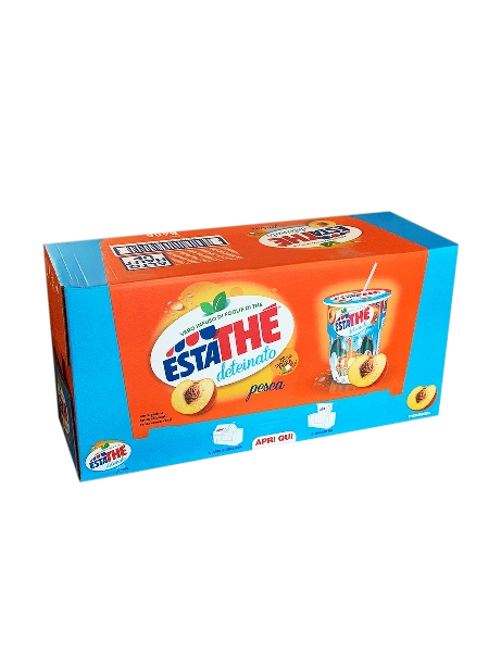 ESTATHE' TEA DETEINATED PEACH CUP 200 ML X3 (24 IN A BOX)
