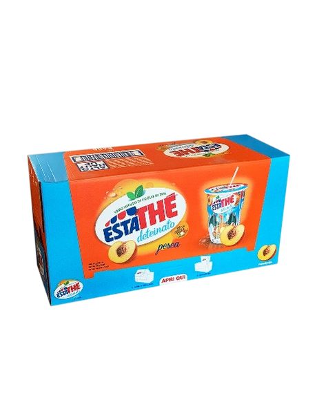 ESTATHE' TEA DETEINATED PEACH CUP 200 ML X3 (24 IN A BOX)