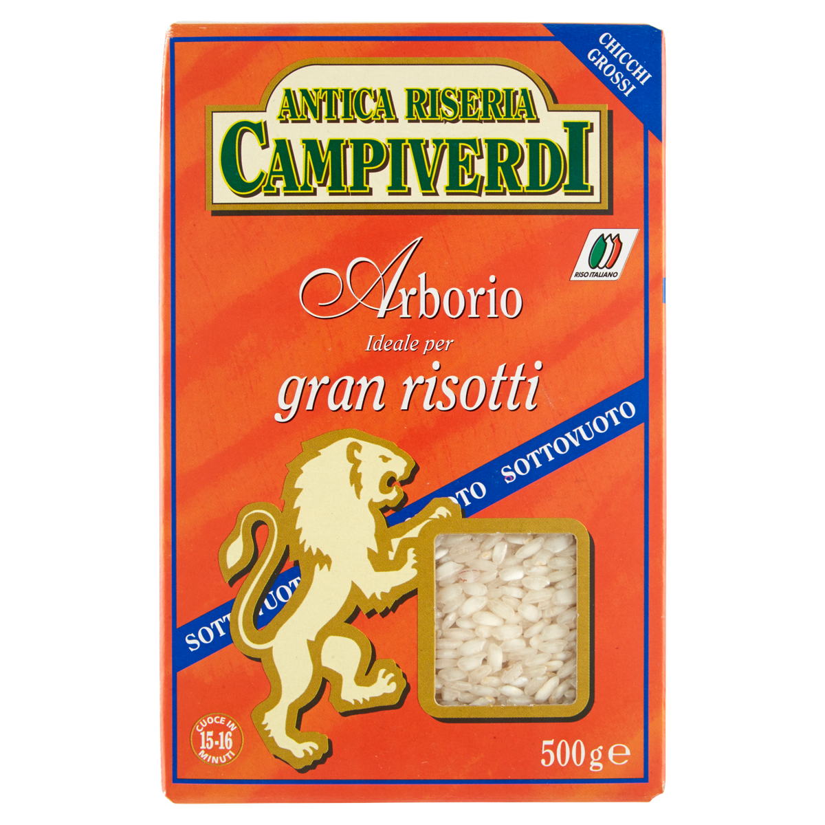 Anti Rizia ANTICA RISERIEA CAMPIVERDI RICE ARBORIO 500 GR (12 in a box ...