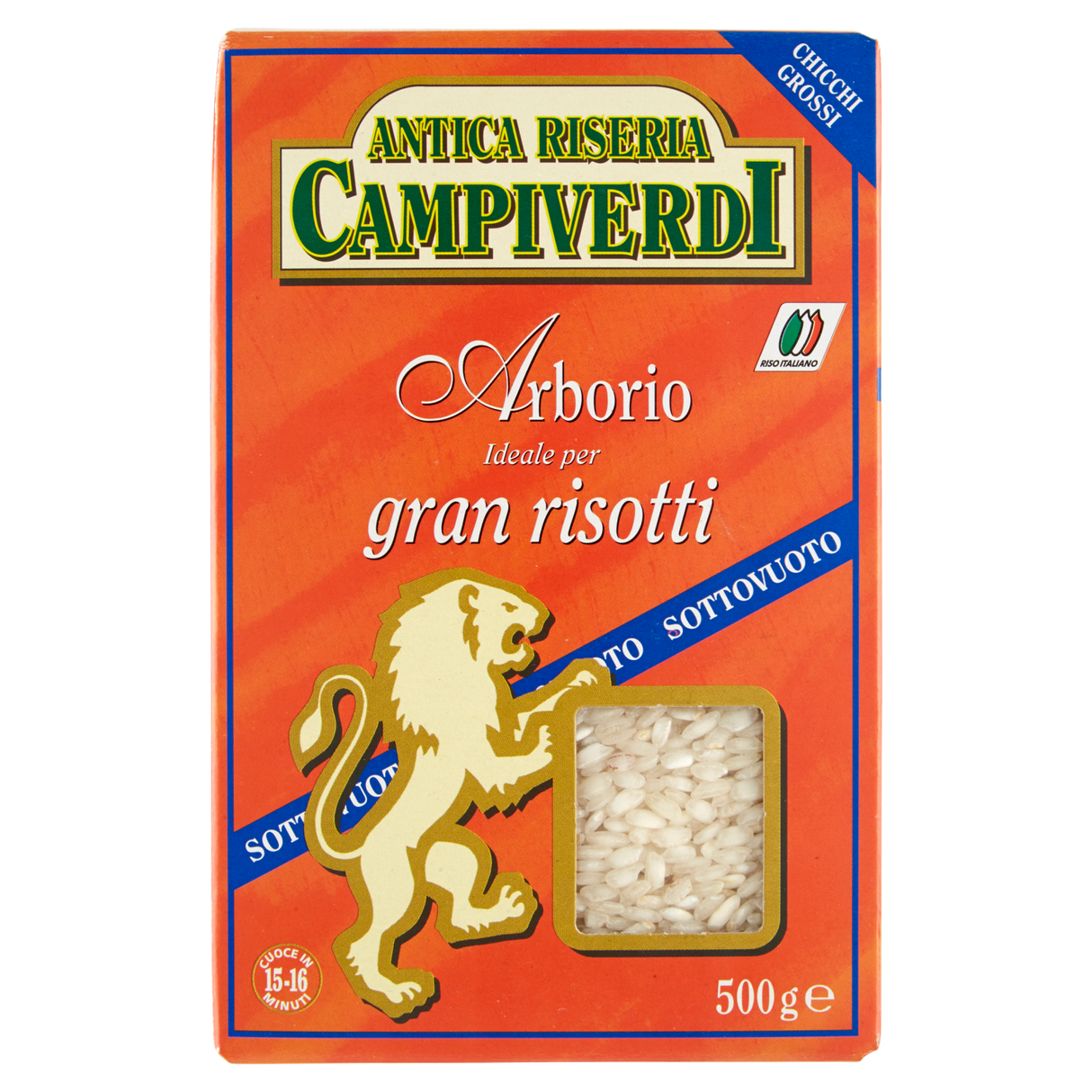 ANTICA RISERIEA CAMPIVERDI RICE ARBORIO 500 GR (12 in a box)