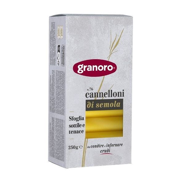 GRANORO PASTA DI SEMOLA CANNELLONI N.76 250 GR (24 in a box)