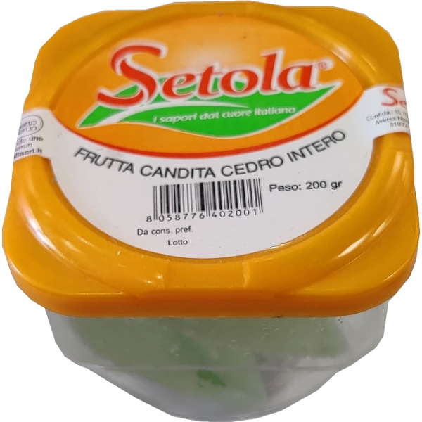 SETOLA CANDIED FRUITS CRYSTALLIZED FRUIT CEDAR WHOLE 200 GR (12 in a box)