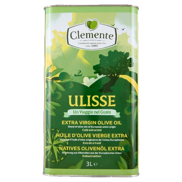 CLEMENTE EXTRA VIRGIN OLIVE OIL ULISSE  3 LT (4 in a box)