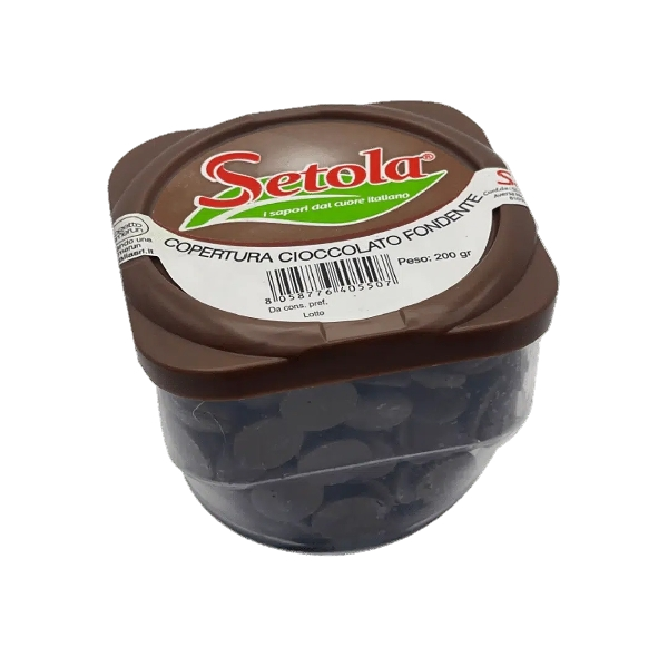 SETOLA SUBSTITUTE DARK CHOCOLATE COVERED 200 GR (12 in a box)